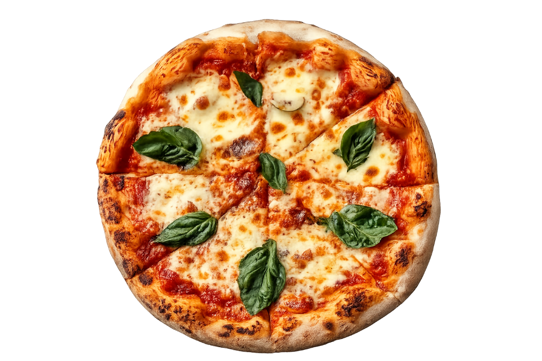 Pizza Margherita napolitaine au feu de bois